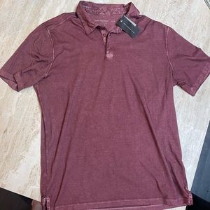 John Vatvatos Burgundy Stonewash Polo